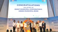 Surat Municipal Corporation’s green bond listed on NSE, CM Patel rings bell