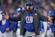 Giants' Brian Daboll gets heated on sideline during Jaxson Dart's concussion check