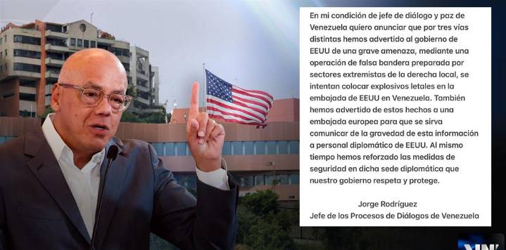 Venezuela alerta de operación de falsa bandera en embajada de EEUU