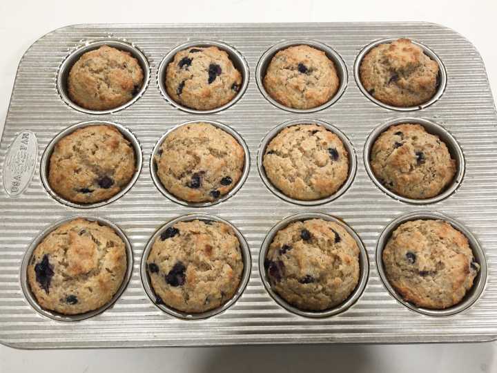 I was sick of my usual breakfast options, so I made Ina Garten's blueberry muffins. The whole family loved this simple recipe.