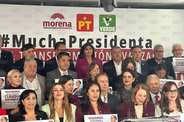 Senadores de la 4T resaltan avances en primer año de Sheinbaum