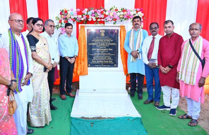 Sudhangshu unveils foundation stone of new school building at Fatikroy; Emphasizes on state’s focus on education