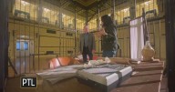 Katie goes inside the cage made famous in "The Silence of the Lambs"