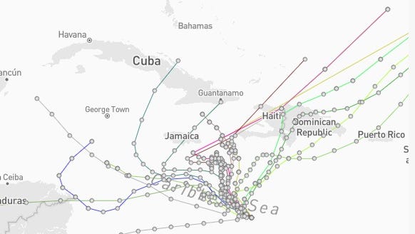 Spaghetti models Tropical Storm Melissa, tracker, path, hurricane