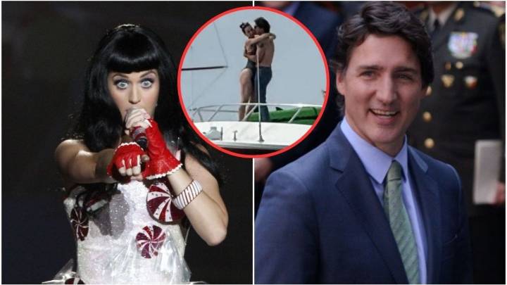 Captan a Katy Perry y Justin Trudeau besándose en un yate; las FOTOS que confirmarían su romance