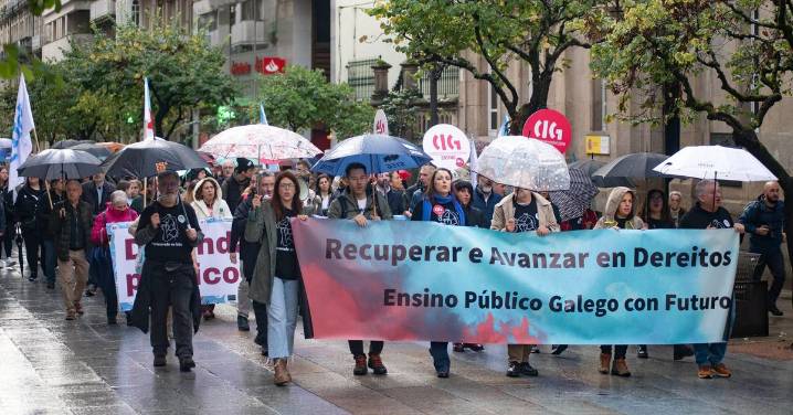 Más de un centenar de docentes se encierran en Galicia: Ourense se suma desde el CEIP Amadeo Rodríguez Barroso