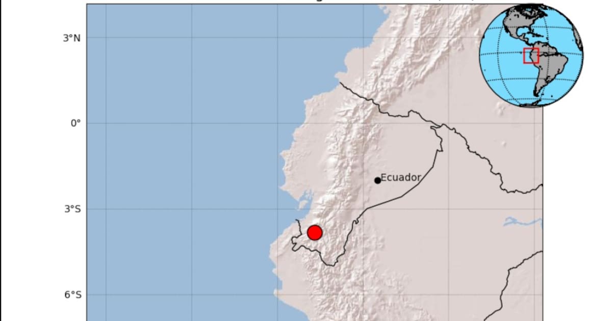 Fuerte temblor de magnitud 6.1 sacudió Arenillas, Ecuador