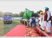 CM Mann flags off seven trucks of free wheat seeds for farmers in flood-affected districts Photo Source: Babushahi Bureau [ FULL VIEW ]