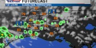FIRST ALERT FORECAST: Spotty rain Tuesday with another cold front on the way