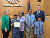 Chandler Council praises national essay award winner