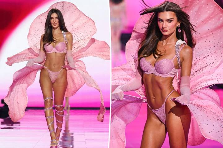 Emily Ratajkowski just walked in her first-ever Victoria’s Secret Fashion Show