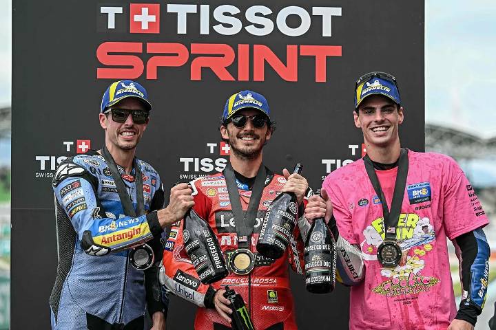 MotoGP: Bagnaia se impone en una 'sprint race' de Malasia con doble celebración para el equipo Gresini