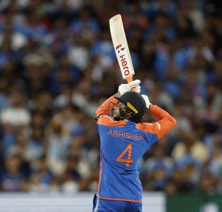 Abhishek Sharma’s fighting 68 in vain as India fold for 125