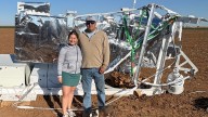 She saw a car-sized object above a Texas farm and found a wayward hunk of NASA equipment