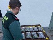 La Guardia Civil detiene a un joven con casi 10 kilos de hachís en la AP