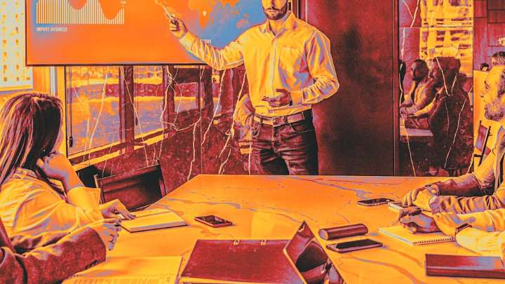 Stop hiding behind your slides: Lead the room, don’t read to it