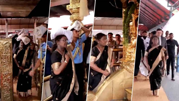Droupadi Murmu makes history as first woman President to pray at Sabarimala