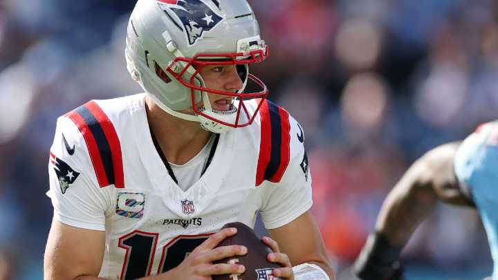 Drake Maye reacts with humility after breaking Tom Brady record during Patriots win over Titans