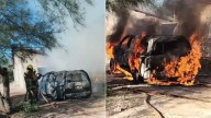 Ímuris: Auto en llamas moviliza a cuerpos de emergencia