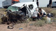 Violento choque frontal entre un colectivo y una camioneta en a ruta 151