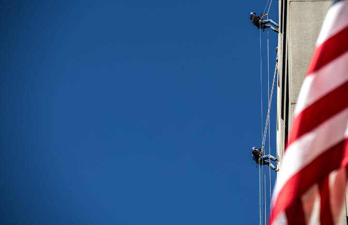 Over The Edge, rappelling down 18 stories to support Big Brothers Big Sisters