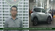 Detienen a sujeto en la capital por presunto robo de automóvil