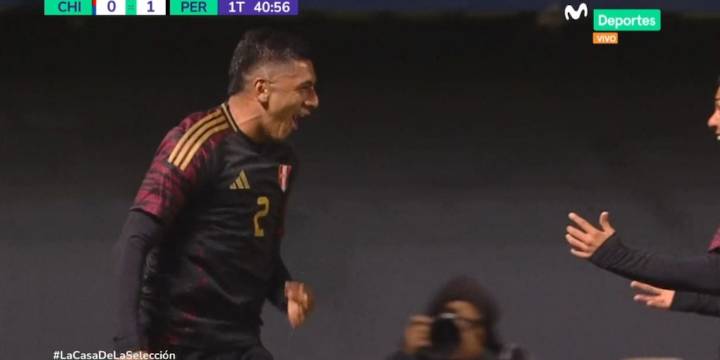 Golazo de César Inga, tras doble enganche, para abrir la cuenta en Perú vs Chile por amistoso en fecha FIFA 2025