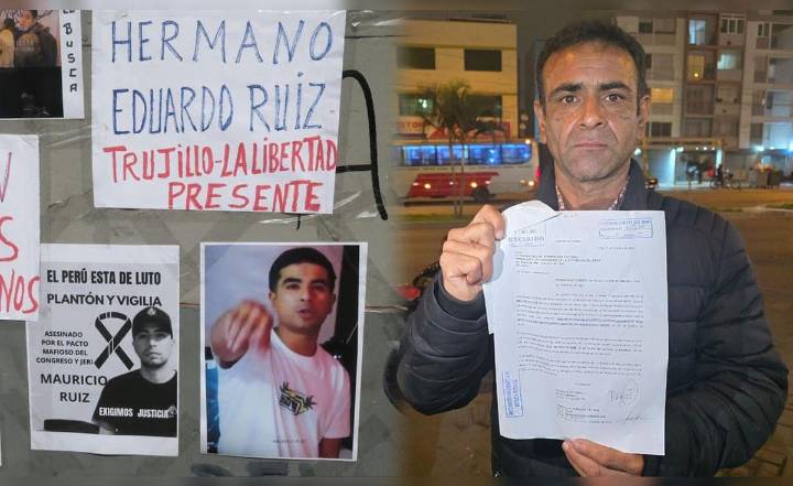 Roger Ruiz: un padre que camina con el nombre de su hijo en la mano