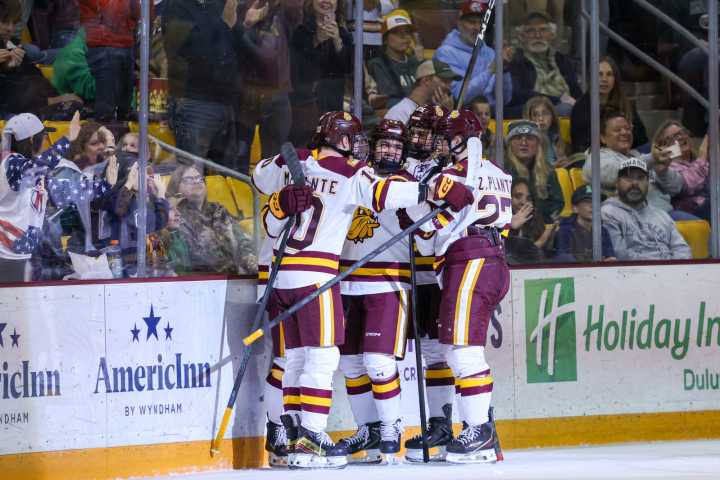 Warroad's Jayson Shaugabay fueling one of college hockey's top lines