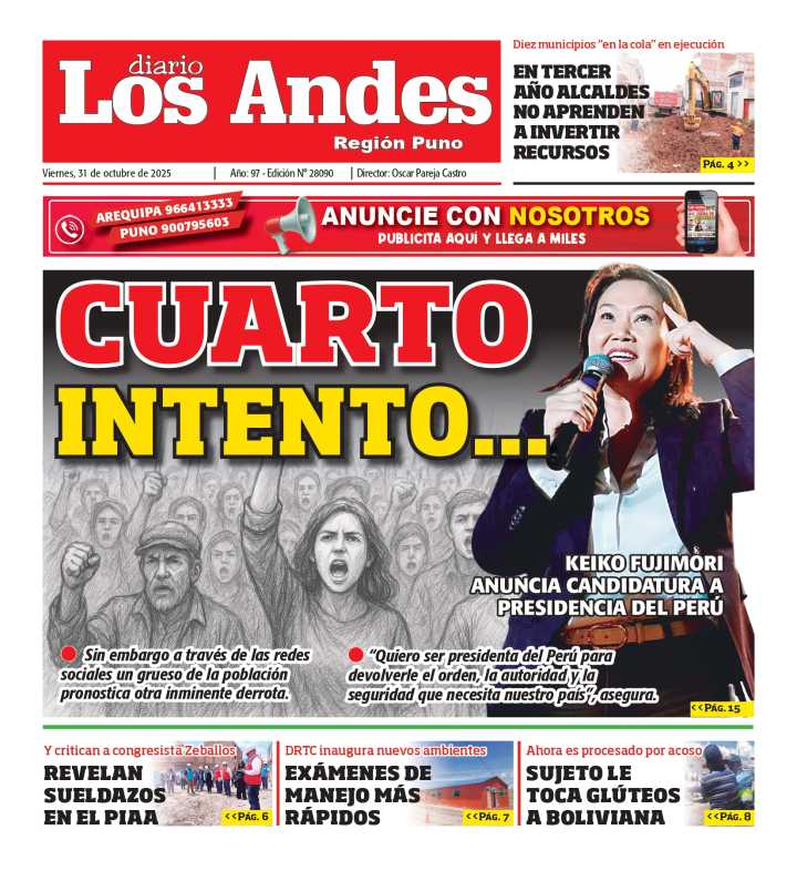 PUNO: Diario Los Andes 31/10/2025