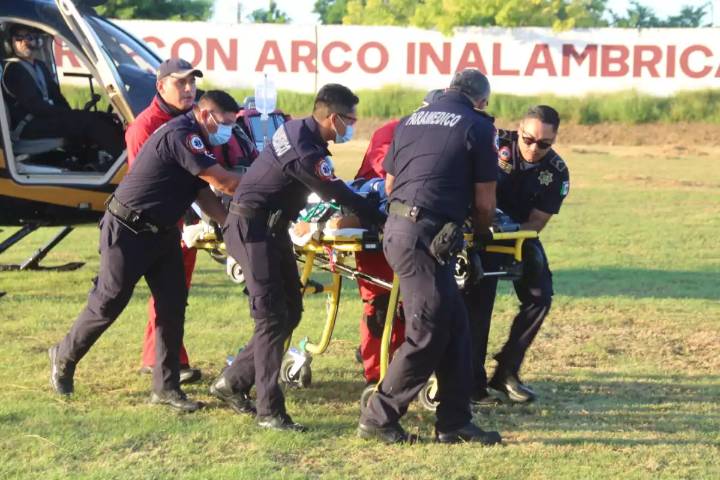 Tras complicaciones postparto, joven de 17 años es trasladada de emergencia en ambulancia aérea a Mérida