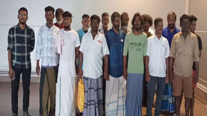 15 Tamil Nadu fishermen released from Sri Lankan custody arrive in Chennai