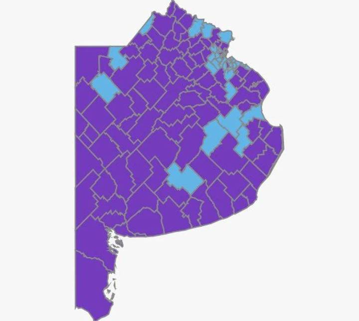 LLA ganó en 99 de los 135 distritos bonaerenses