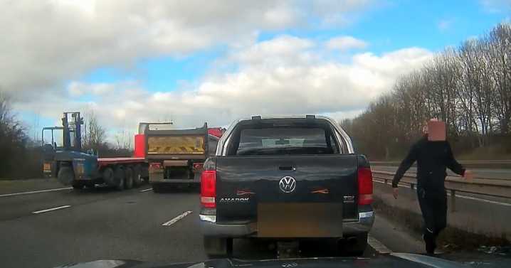 Kent man jams on brakes in fast line of motorway to shout at driver