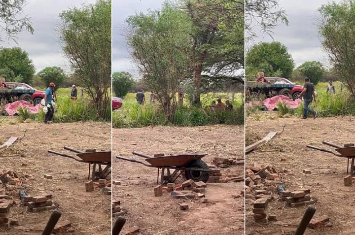 VIDEO | Supuestos "okupas" resisten a operativo policial con un pitbull en el interior provincial