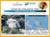 Panamá con aviso de vigilancia por huracán Melissa