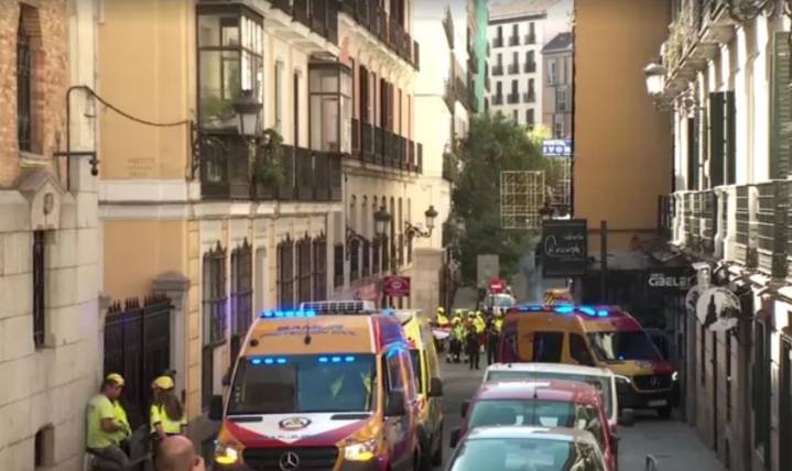 Derrumbe en Madrid deja tres heridos y varias personas desaparecidas