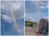 Raro fenómeno atmosférico sorprende a habitantes de Santander