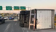 Vuelca tráiler con 26 toneladas de carne en la carretera Aldama