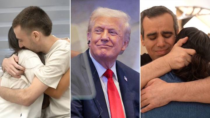 Families of 20 freed hostages thank Trump for deal that brought them home