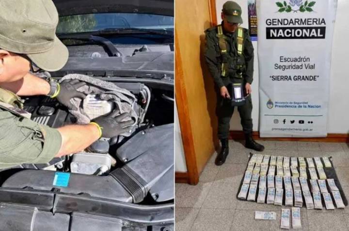 Cayó en Chubut un conductor que salió de Catriló con $66 millones ocultos en su auto