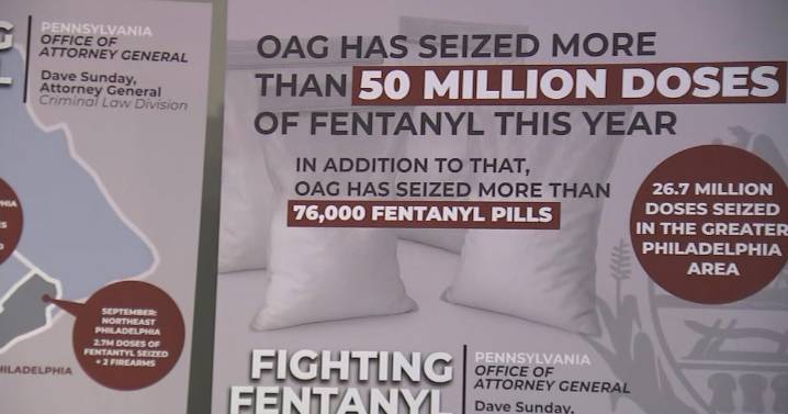 Pennsylvania AG announces over 50 million doses of fentanyl seizures so far in 2025