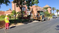 Controversia en Islantilla por la tala de árboles durante las obras del nuevo acerado