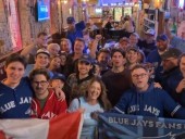 Dozens of Blue Jays fans in U.K. gather for Game 1 of World Series