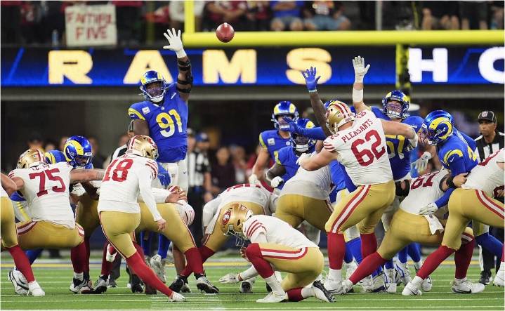 NFL: Unos 49ers plagados de lesiones superan a Rams en tiempo extra