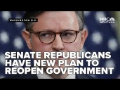 Senate Republicans leadership have a new plan to reopen government
