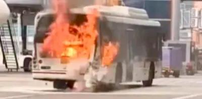 Bus Catches Fire Inside Delhi Airport; Narrow Escape For Air India Aircraft
