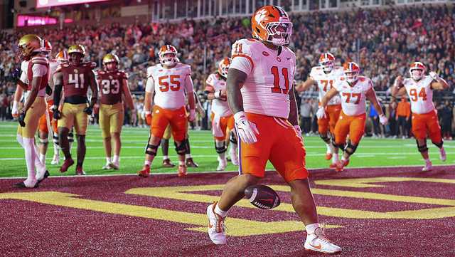 Tigers soar past Boston College in 41-10 victory Saturday night