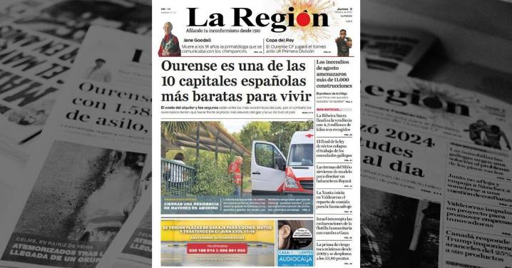La portada de La Región de este jueves, 2 de octubre