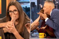 Drew Barrymore smells her 'dirty' feet live on TV, shoves them in co